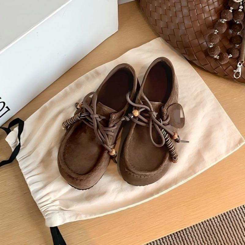 Retro Boken Shoes for Women, New Style Casual Shoes, Thick-soled Height-increasing Loafers