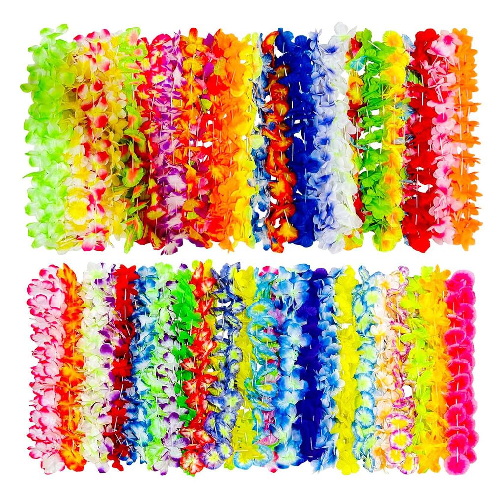 Premium Polyester Flower Necklace With Colorfast Design Festival Party Essential Cultural Roleplay Accessory