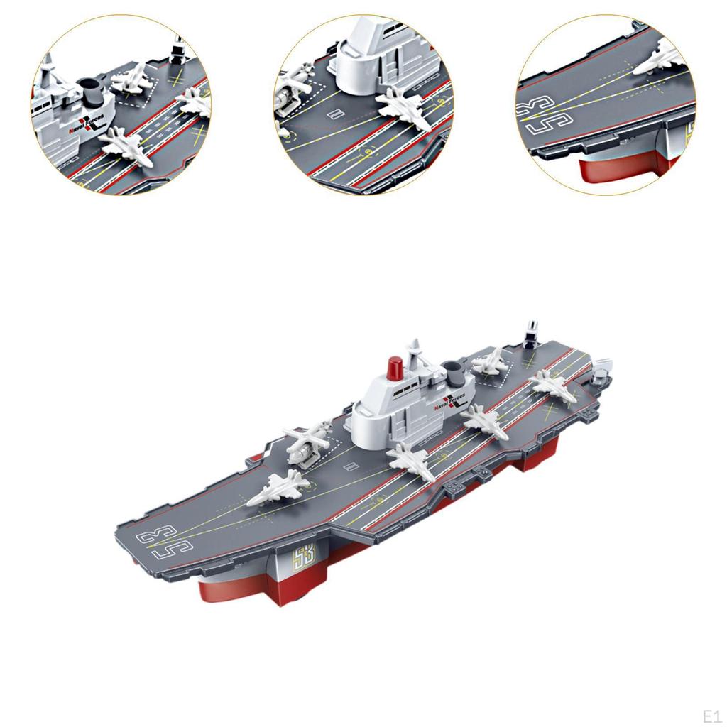 Aircraft Carrier Toy Spray Water Function Creative Naval Ship Model Launching Toys