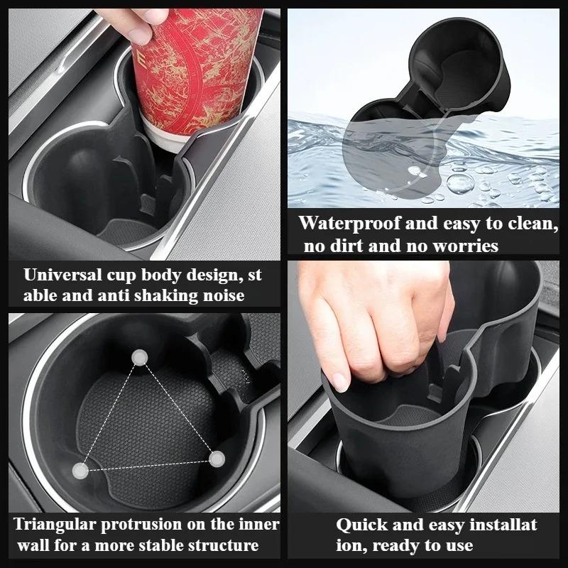 For Tesla Model Y/YL Juniper 2026 Silicone Rear Drink Holder Center Control Water Cup Beverage Storage Rack Interior Accessories