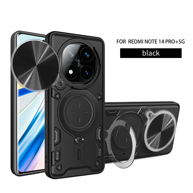Dla Xiaomi Redmi Note 14 Pro Plus 5G Etui z Magnetycznym Uchwytem Pierścieniowym Pancerne Odporne na Wstrząsy Tylne Pokrowce Dla Redmi Note 14Pro Plus + 5G Coque