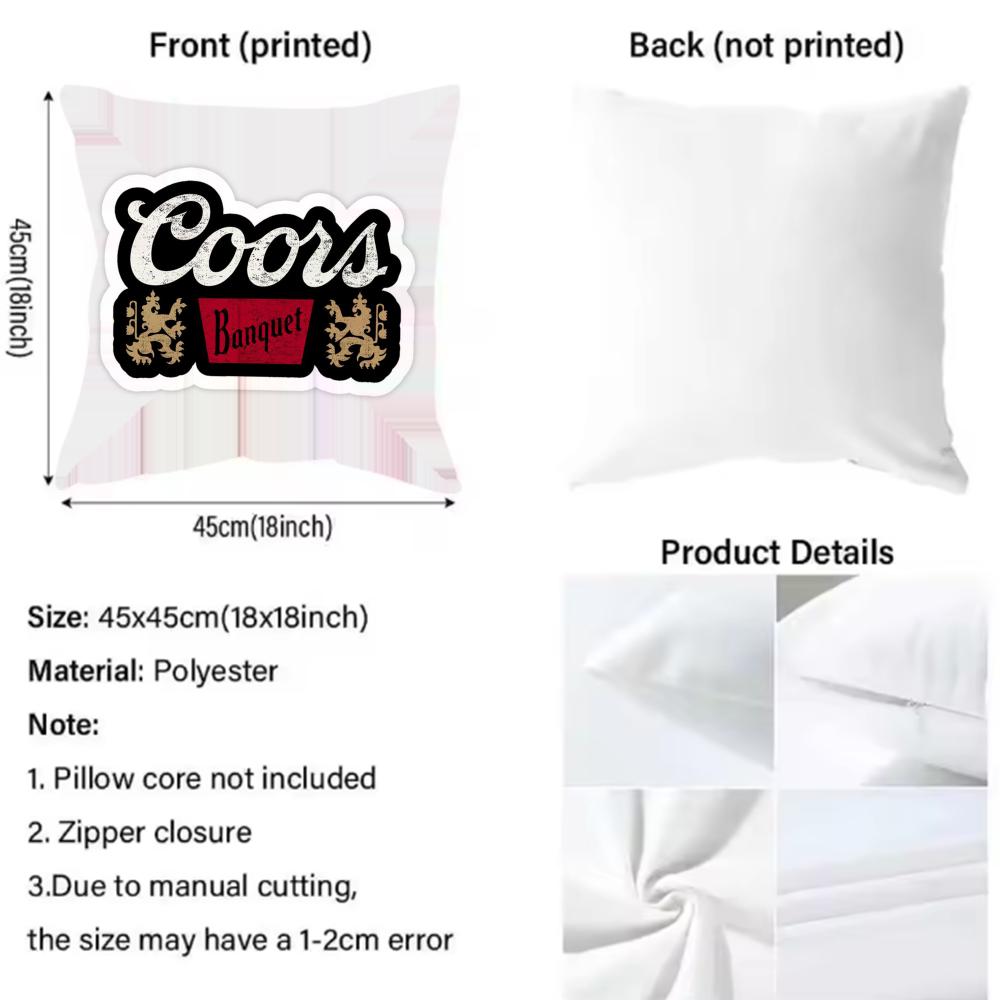 C-Coors Classic Cushion Cover Pattern Printed Pillowcase for Living Room Sofa Cushion Cover & Bedroom Decor