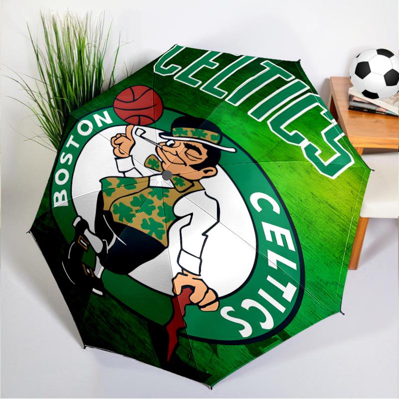 Boston Basketball Umbrella 8-Frame for Travel, Camping, Casual Lightweight Portable Umbrella, Essential for Every Family Holidays Gift