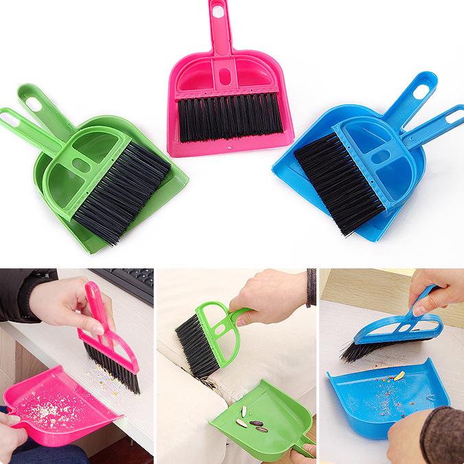 Mini Handheld Broom and Dustpan Set for Desktop Cleaning