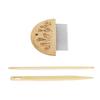 Weaving Loom Comb Professional Wooden Loom Comb Big Eye Needle 4mm Crochet Needle Set for Making