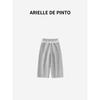 French Arielle De Pinto Children's Clothing Girls' Pants Korean Style Straight-Leg Pants Gray Lace Trim Wide-Leg Pants