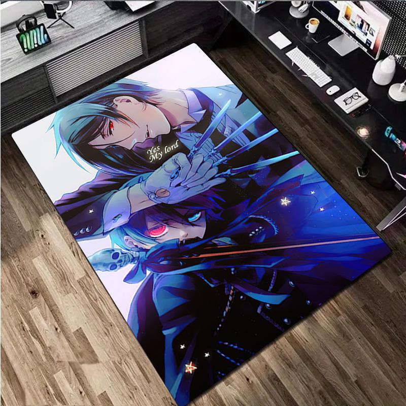 1Pc Black Butler Rug - home decoration Carpet For Living Room Bedroom Flooring Computer Chair Area Rug