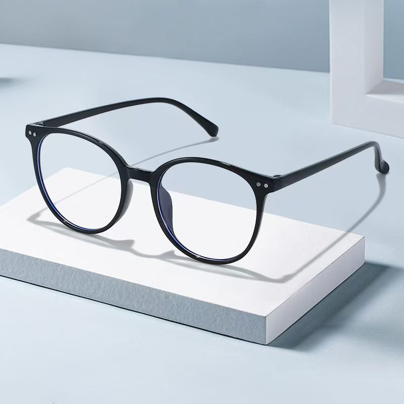 Black Computer Glasses Frame Women Men Anti Blue Light Square Eyewear Blocking Glasses Optical Spectacle Round Eyeglass