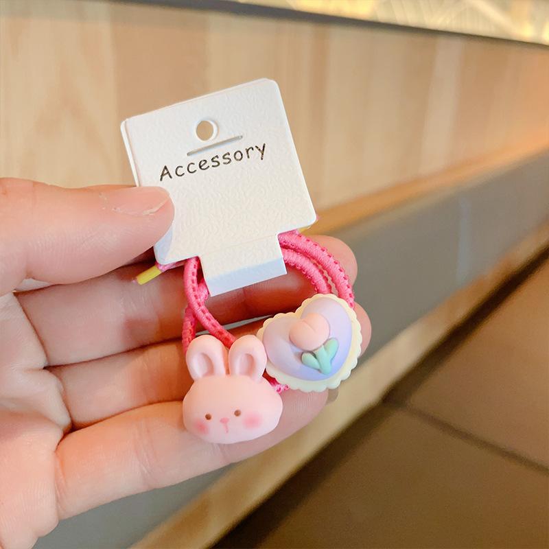 

2 шт./компл. резинка с бантом для детей, милые головные уборы принцессы, эластичные ленты для волос, детские веревки, аксессуары для головного убора для маленьких девочек