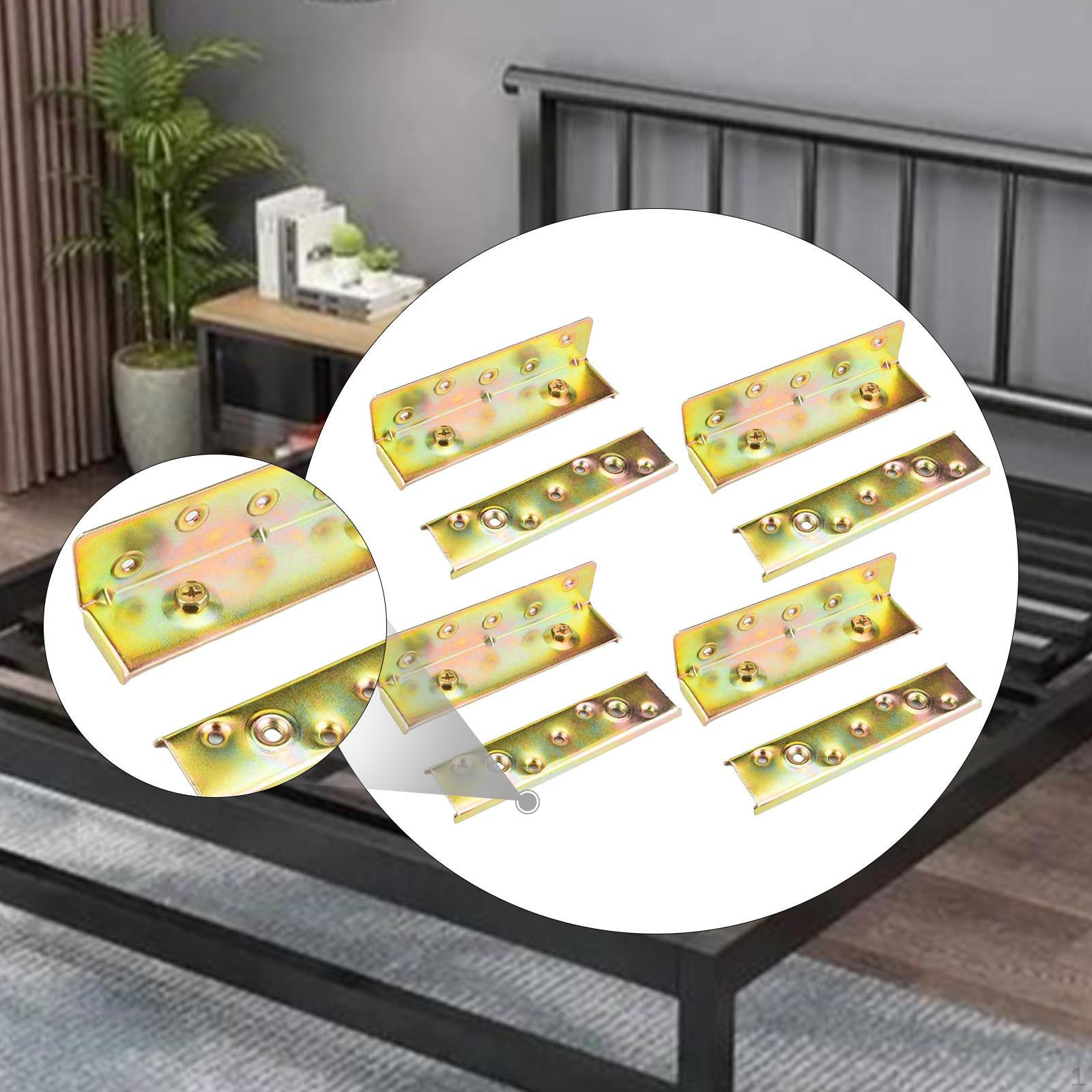 4 штуки Кронштейны для кроватных бортиков Соединительная фурнитура Мебельная фурнитура Соединитель для деревянного каркаса 6 Inch 1.5mm Thick