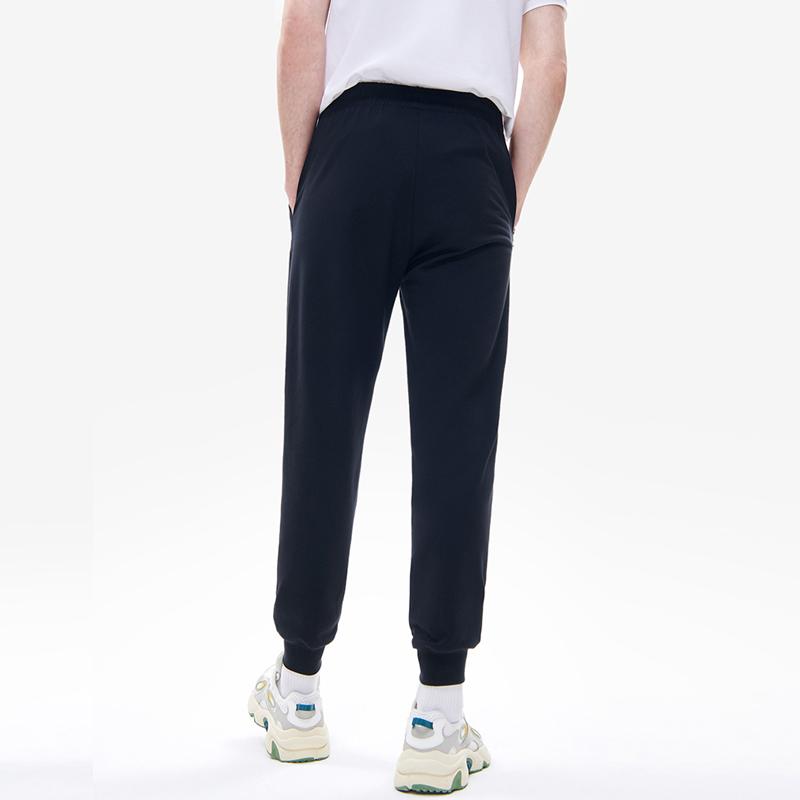 Fila Fusion Letter Print Cuffed Knit Sports Pants Men Bottoms Deep-Black T11M223602FBK