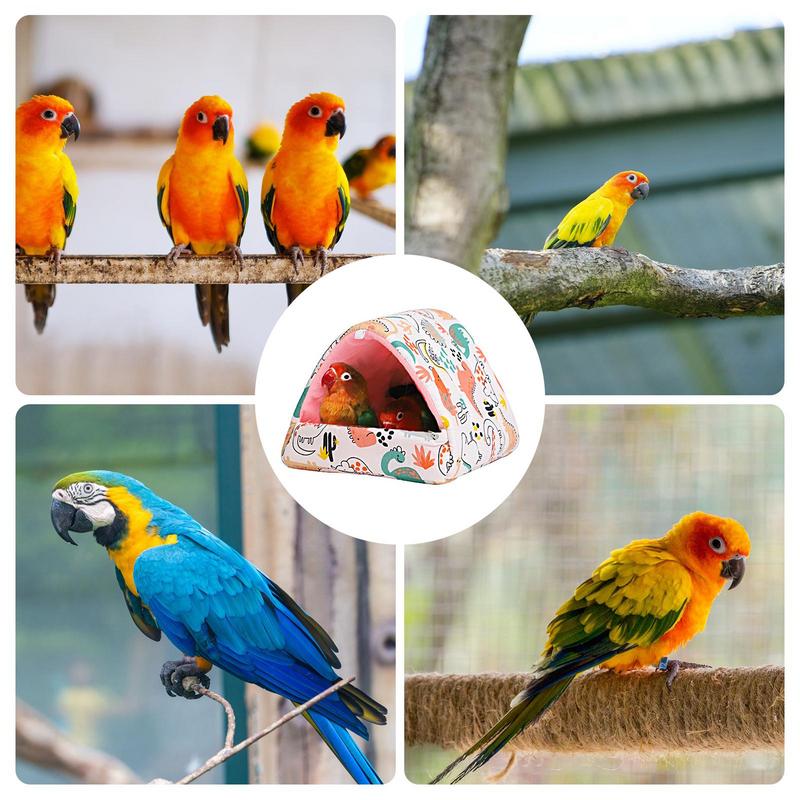 Parrot Warm Bed Warm House durable Hammock Hut Tent Bed Hanging Cave Plush Cushion For Lovebirds Parakeets Plush Cushion