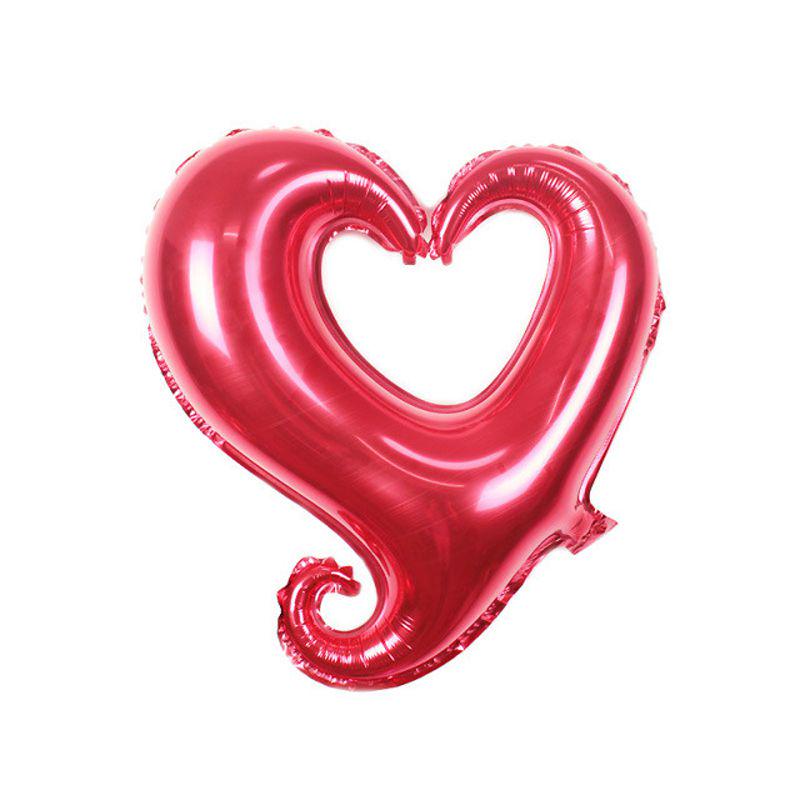 Hook Helium Heart Wedding Birthday Party Valentines Day Heart Foil Balloon