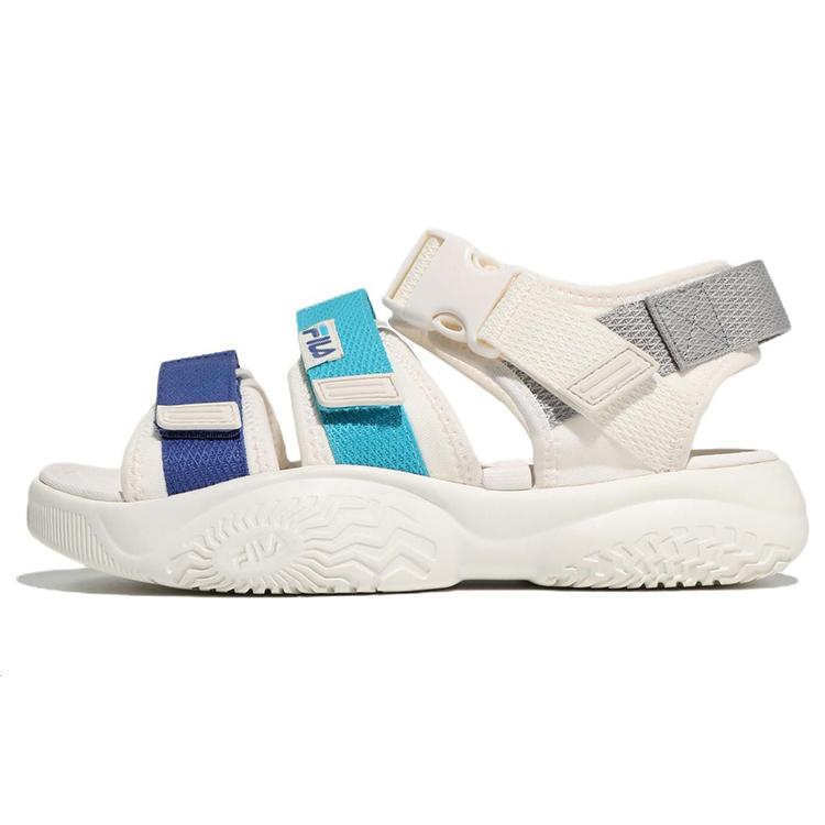 

FILA Tapered Sandal V3 Slip Resistant Abrasion Resistant Sports Sandals Unisex White Blue Korean Style 1SM01977F_400 230