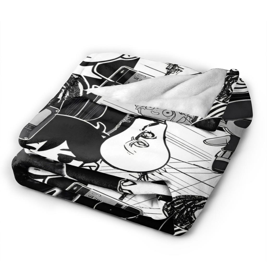 Anime Basil Omori Game Blanket  Warm Novelty Plush Throw Blanket For Home Decor Picnic Flannel Bedspread Bed Cover