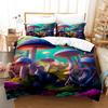 Mushroom Bedding Set, 3D Psychedelic Mushroom Duvet Cover Set For Kids Girls, Natural Wild Fungus Quilt Cover With Pillowcases