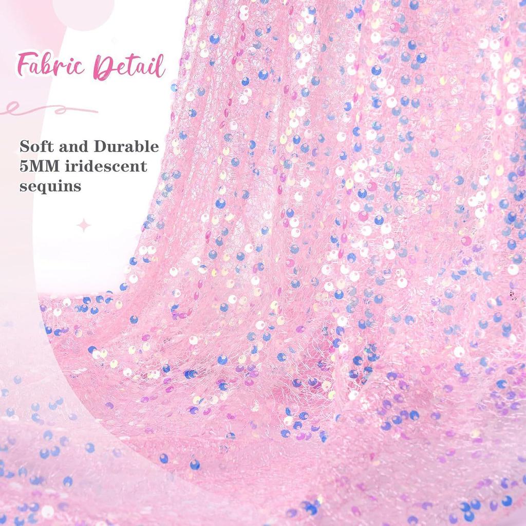 Třpytivý flitrový běhoun na stůl s motivem mořské panny: Ideální pro svatby, večírky a sváteční výzdobu