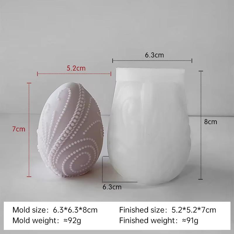 DIY Easter Egg Silicone Mold Handmade Aroma Candle Plaster Easter Decoration Molds Candle Making Supplies