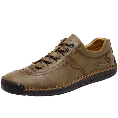 High Quality Mens Casual Shoes Handmade Leather Big 48 Male Comfortable Soft Sole Walking Shoes Non Slip Men Sneakers Big Size