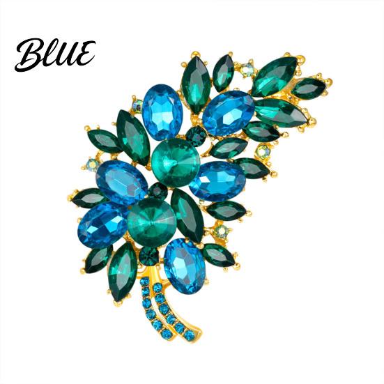 Cubic Zirconia Inlaid Brooch Pin Women Lightweight Flower Cluster Sparkling