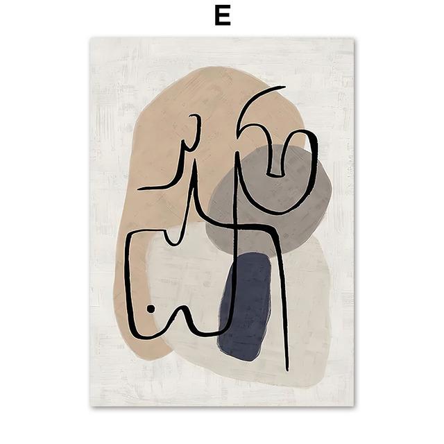 

Абстрактные настенные художественные модные плакаты на стене, художественные принты на холсте, изображения лиц для гостиной, украшения дома, без рамки 60*90cm