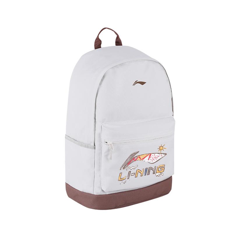 New LiNing Polyester Backpack Unisex Beige ABSQ564-33