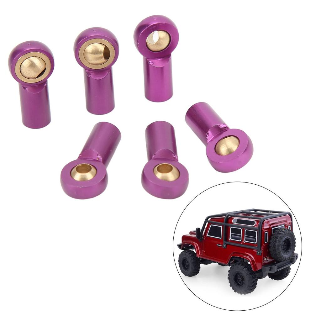 6Pcs Aluminum Alloy M3 Link Rod Tie Rod End   Head Joint Holder for 1Celsius10 RC Car