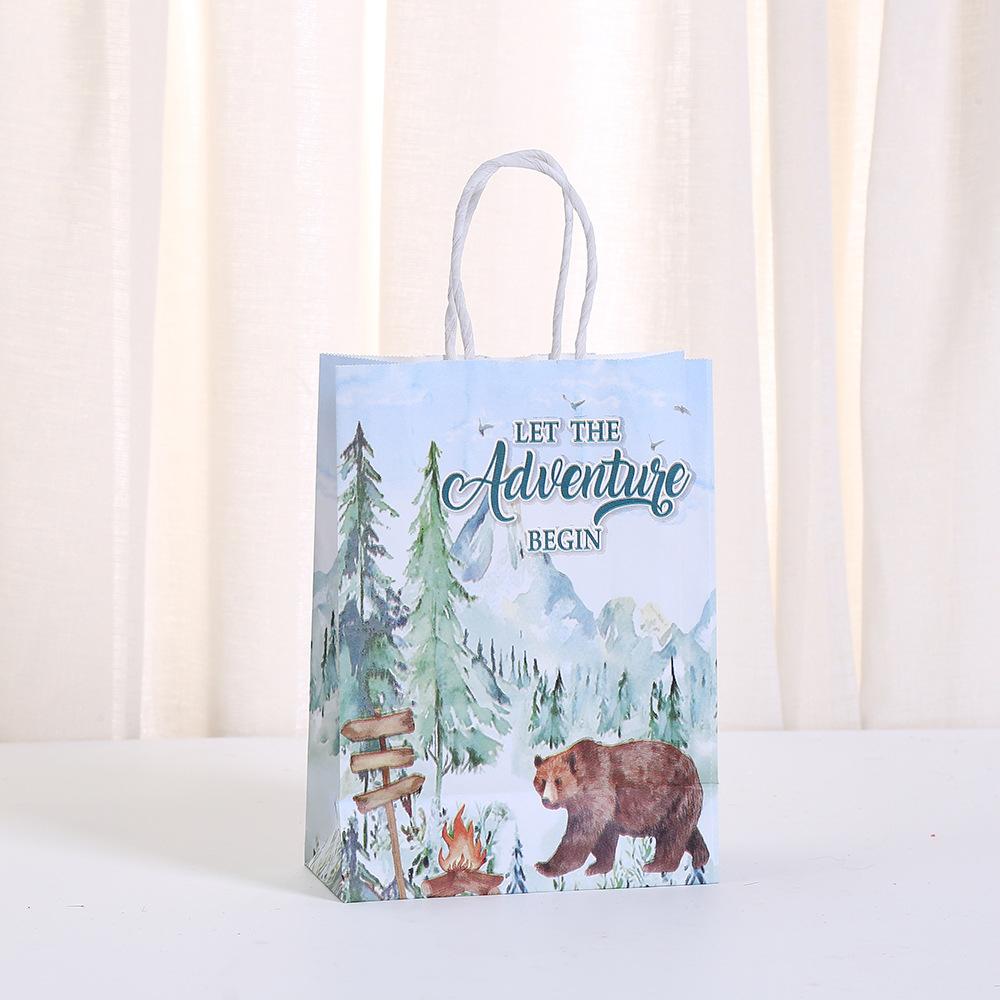 

StoBag, Подарочные бумажные пакеты Сладкие приключения , Вдохновленные природой, Для вечеринок на тему активного отдыха, Упаковка для подарков на дни рождения, Детские праздники, Лагеря 30pcs&15x8x21cm