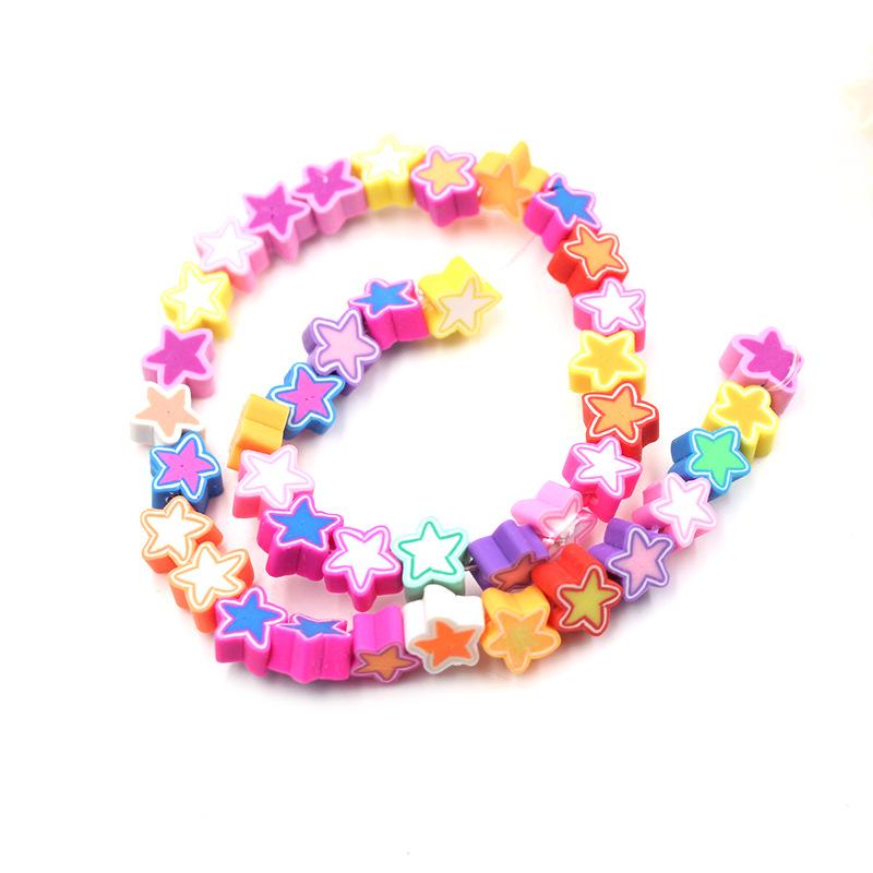 Soft Pottery Beads Beaded Handmade Materials Diy Jewelry Accessories Mobile Phone Chain Bead Separation Mixed Color Soft Pottery Loose Beads