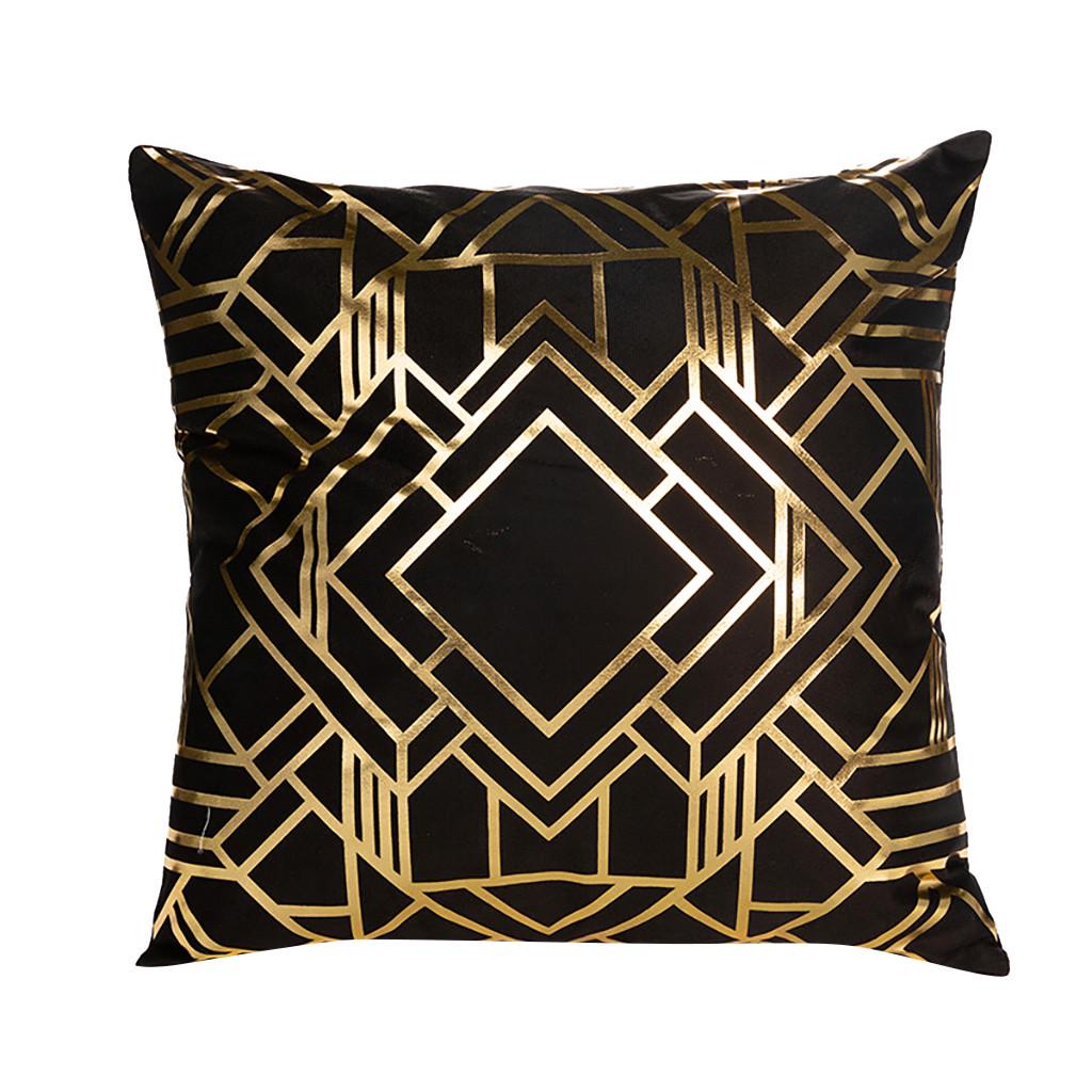 Buy Polyester Gold Letter Pillow Case Cover Sofa Car Waist Cushion