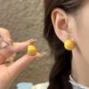 Dopamine Summer Solid Color Drip Oil Korean Style Stud Earrings - High-End, Versatile, Secure Fit for Women