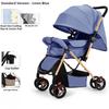 Two-way Stroller Can Sit and Lie Down, Folding Light Stroller, High Landscape 0-3 Years Old Stroller