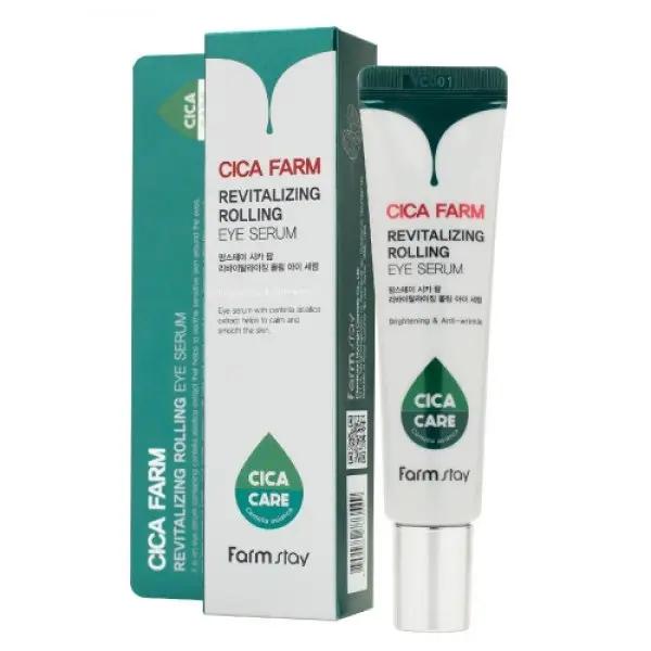 

Антивікова розслаблююча сироватка для шкіри навколо очей Cica Farm Revitalizing Rolling Eye Serum FarmStay 25 мл