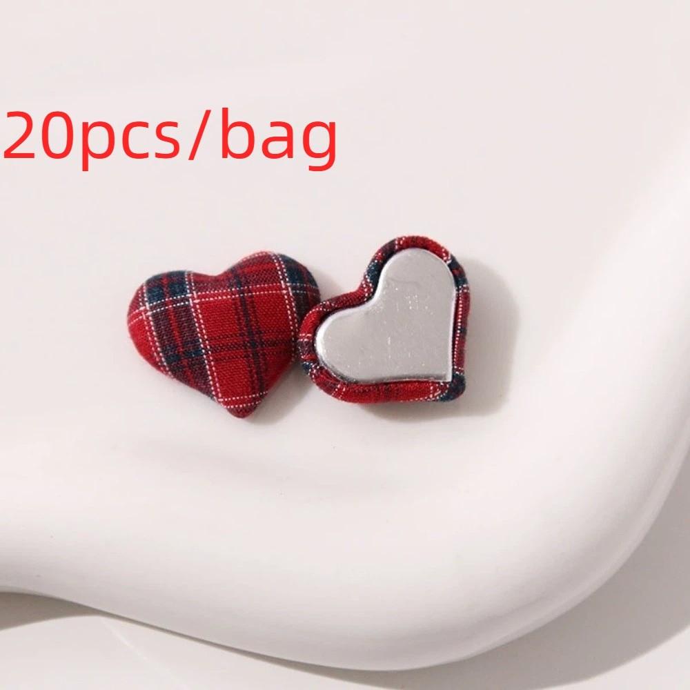 20pcs Heart Button Fabric Bag Buttons 20pcs Set Heart Shape Buttons Sewing Crafts