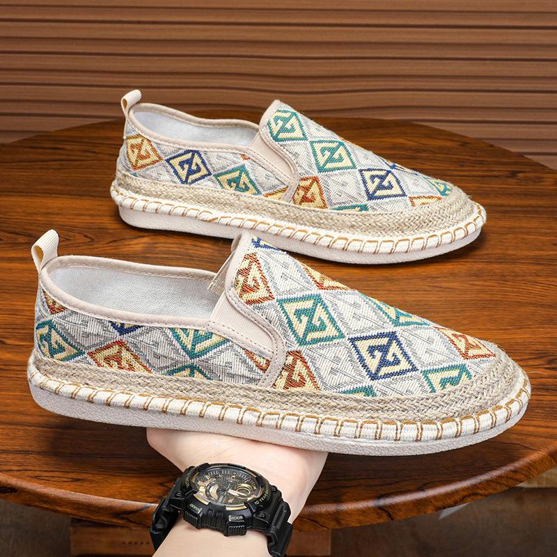 Cloth Shoes Men's Summer Breathable Lazy Casual Men's Versatile Canvas Shoes Lightweight