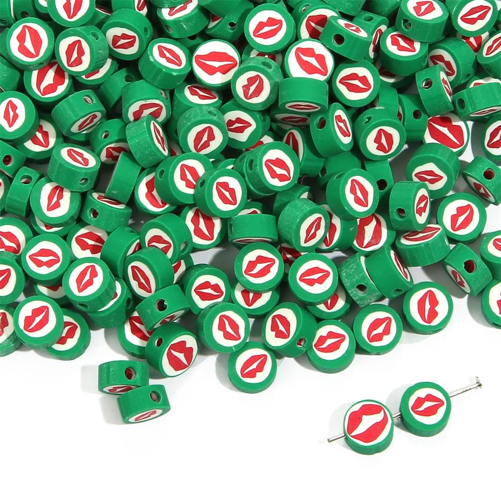 30ks/sáček 10mm Hliněné vymezovací korálky Oválný tvar Rty Korálky Korálky z polymerové hlíny Volné vymezovací korálky Pro výrobu šperků Ručně vyráběné doplňky