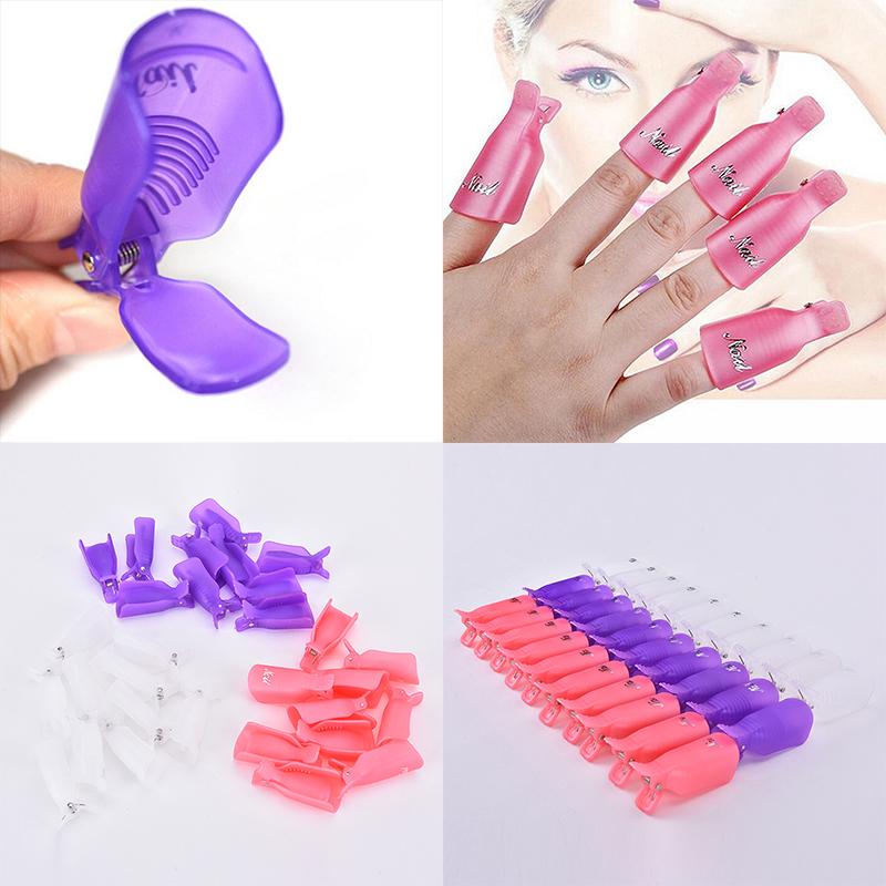 Plastic Nail Soak Off Uv Gel Art Polish Remover Wrap Gelish Clip Cap
