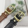 2024 Damen Echtleder Schwarz Mode Gürtel: Vielseitiger Stil für Jeans
