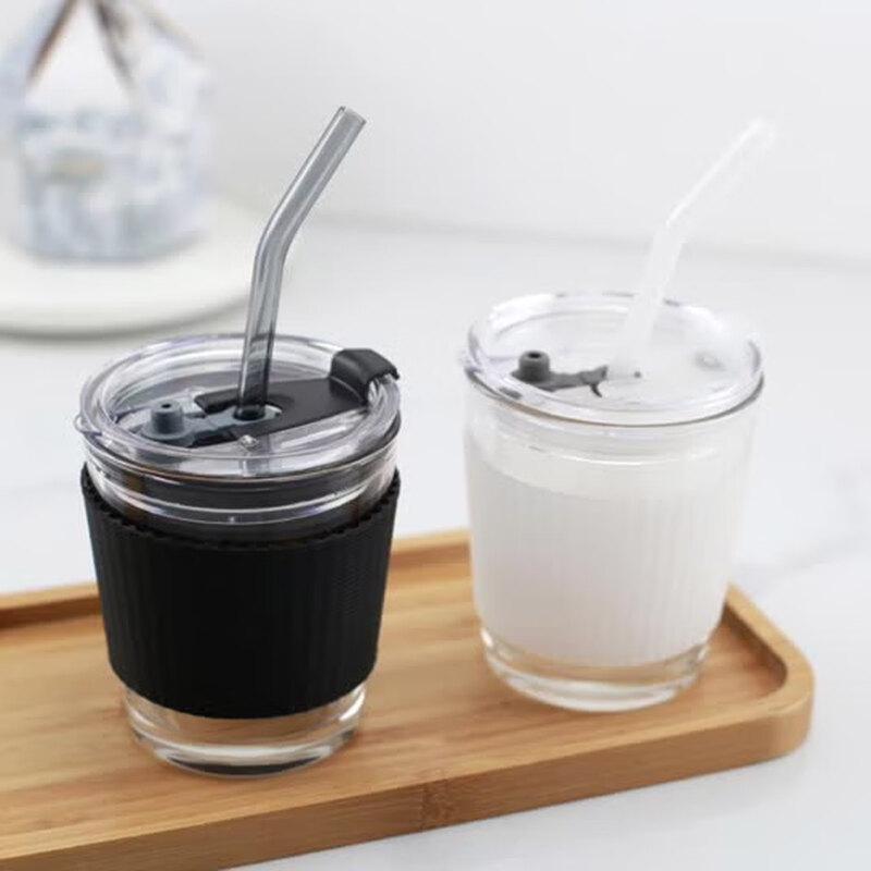 Xiaoyueya 350ml Glass Straw Coffee Cup