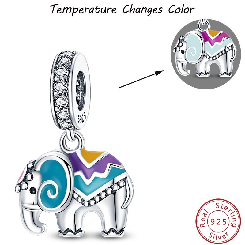 Temperature Change Color Copper Craft Chameleon Elephant Claw Pad Charms 3Mm Handmade Exquisite Jewellery Crafting