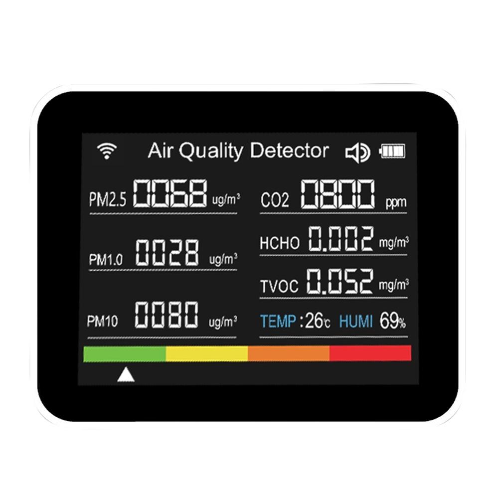 13 In 1 Air Quality Monitor CO2 Meter Temperature&Humidity Tester TVOC PM2.5