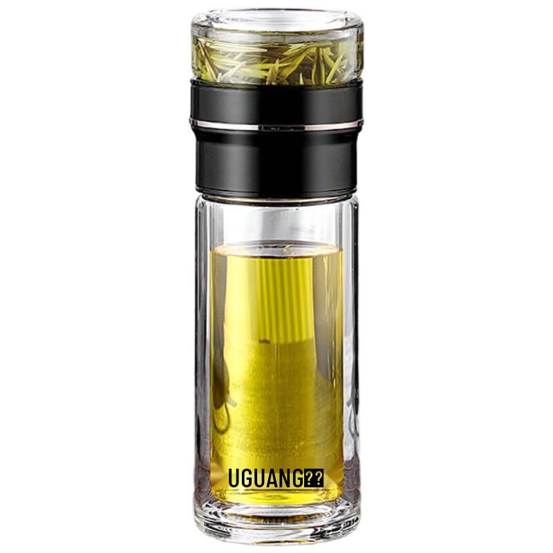 Fuguang Portable Double-Walled Glass Tea Infuser Bottle
