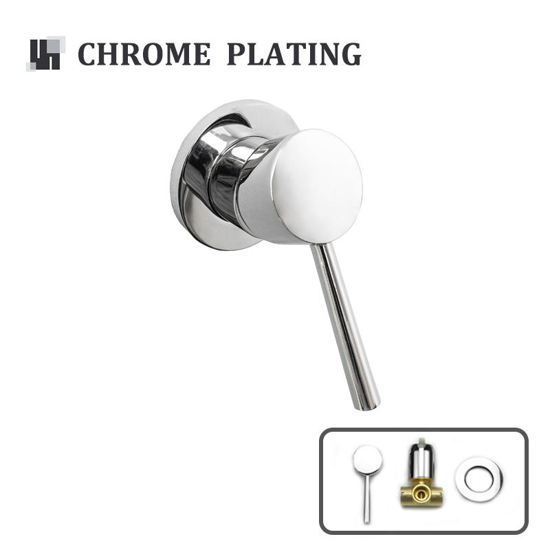 

Bathroom Brass Shower Valve Faucet Concealed Control In Wall Mounted Mixer for Shower Head Handset Gold Matte Black & Chrome