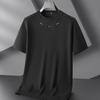 Plus Size Men's Round Neck Short Sleeve Knit Pullover - 2025 Autumn/Winter Collection