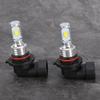 2pcs H10 9145 80W 8000K White LED Fog Light Bulb 1224V Universal Replacement
