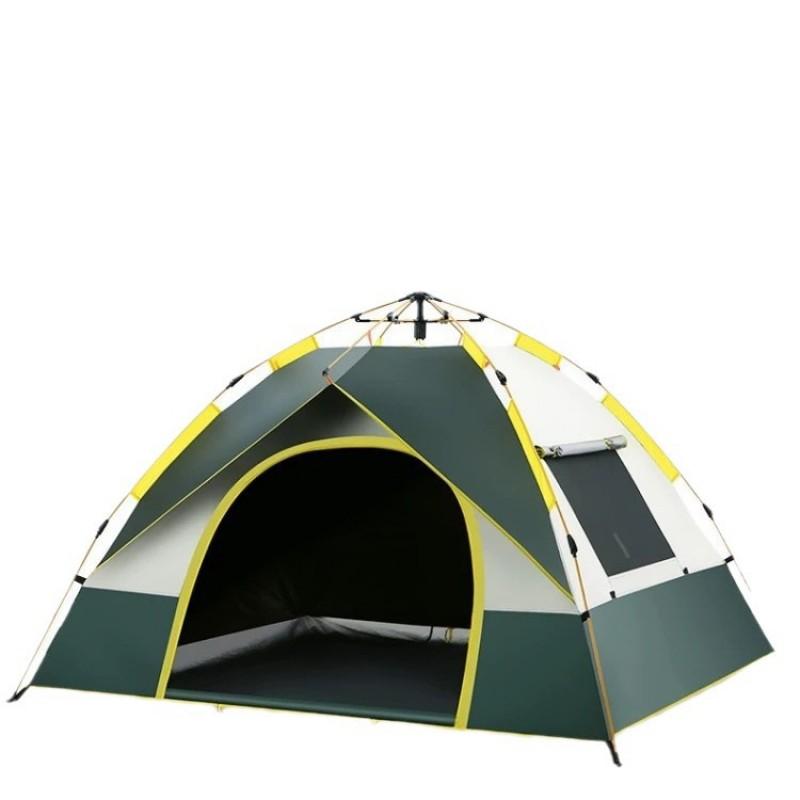 Automatic Pop-Up Camping Tent 3-4 Person Outdoor Foldable With 2 Doors Windows Heavy Duty Oxford Fabric