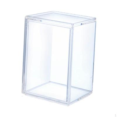 Acrylic Display Case Home Storage Clear with Lid Showcase Box for Office Desk Mini