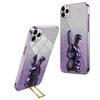 For iPhone 11 Pro Max Cartoon Rabbit Case Pull-out Kickstand Smart Phone Cover