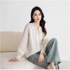 Women's Ruffle Tie-Up Blouse - Long Sleeve, 2025 Spring/Summer French Style