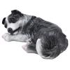 Dog Ornament Textured Exquisite Vivid Real Cute Dog Statue for Garden Lawn Desk Decoration